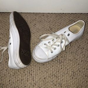 White leather converse